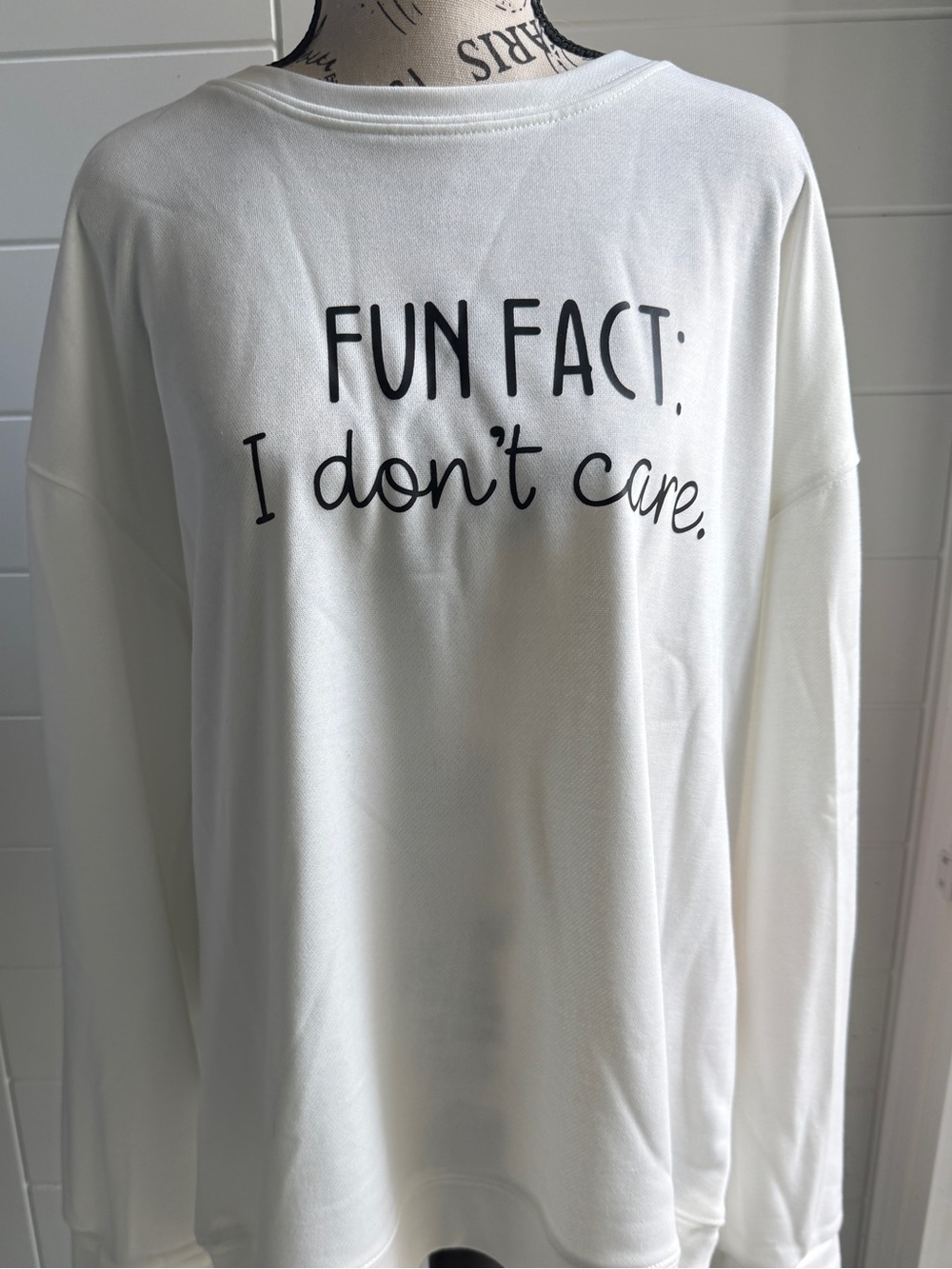 Sweatshirt 2 XL Fun Fact off white